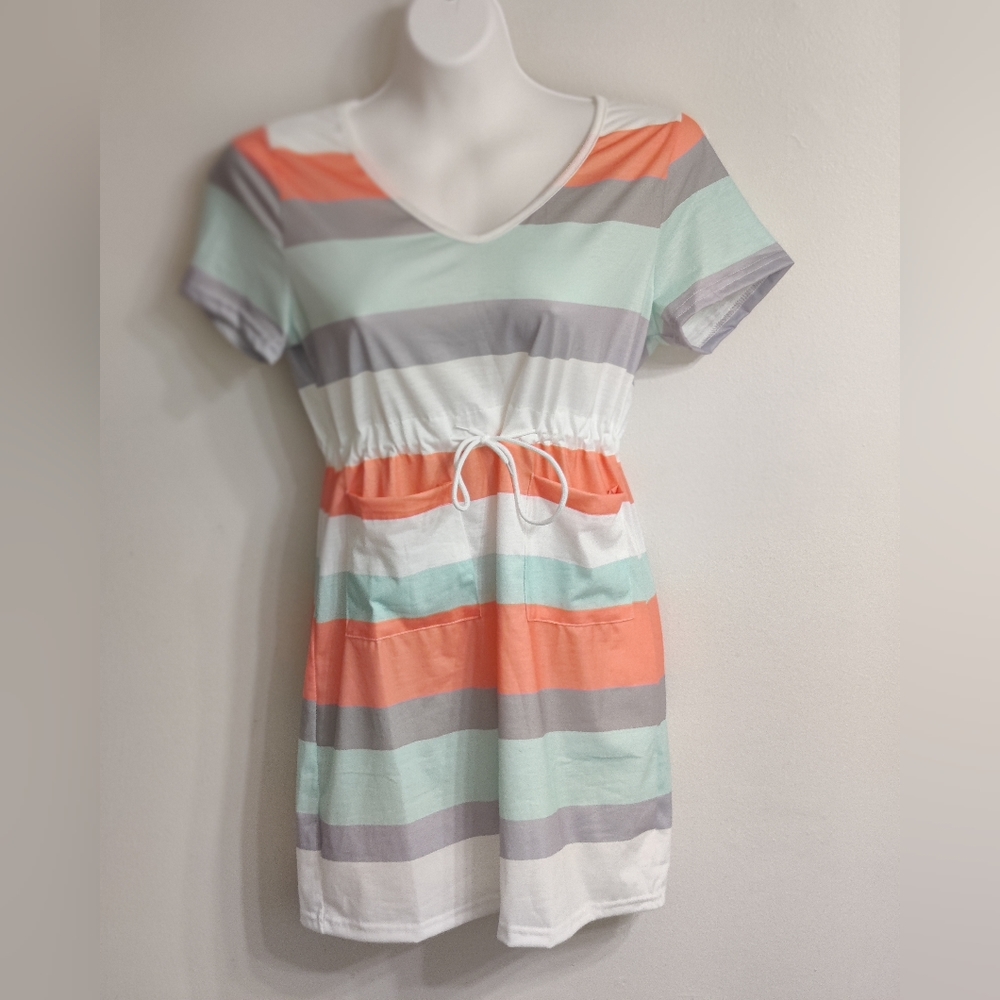 Striped long blouse